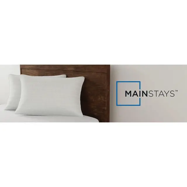 Alt view image 5 of 6 - Mainstays Comfort Complete Bed Pillow 2 Pack, Standard Queen Size Soft Support Sleeping Pillows for Bedroom