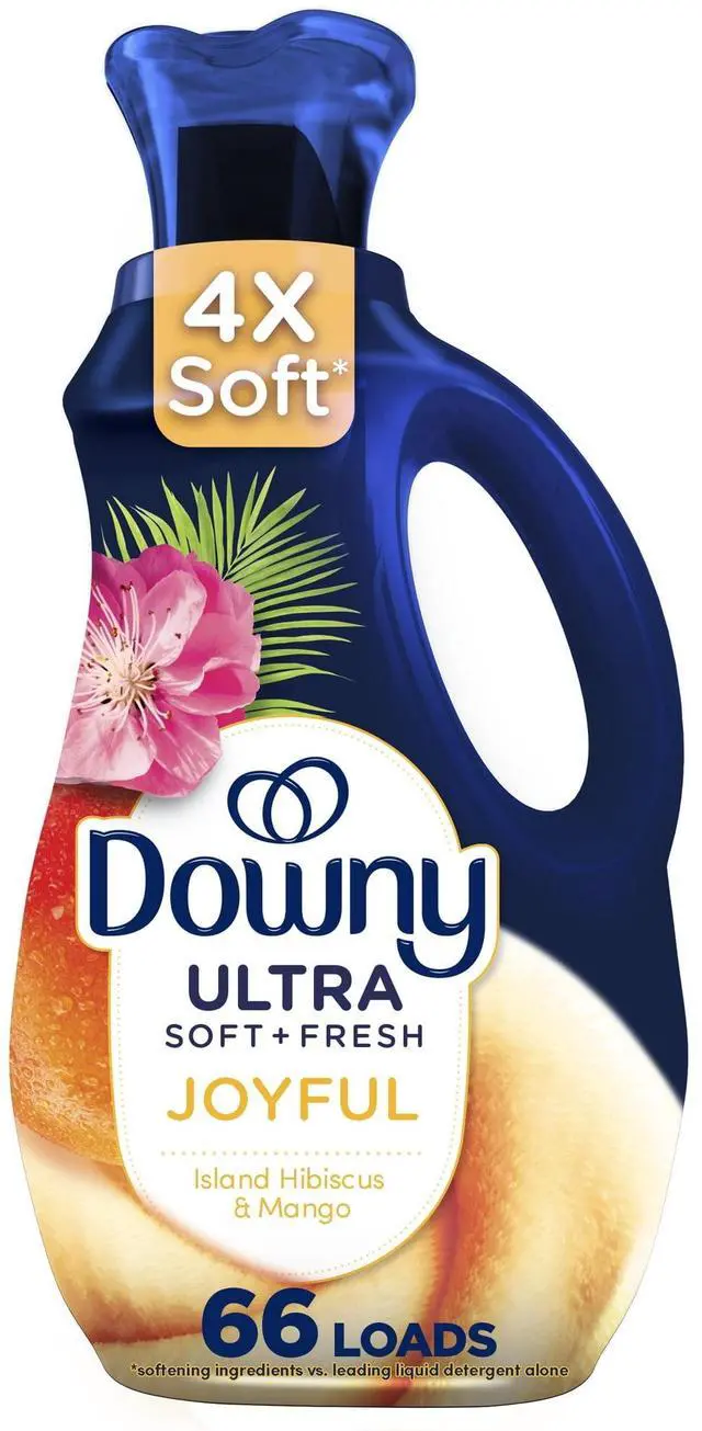 Alt view image 7 of 7 - Island Hibiscus & Mango Scent Liquid Fabric Softener 44 fl oz 66 Loads, Downy Ultra SoftFresh Conditioner