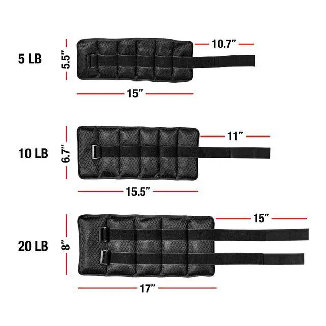 Alt view image 3 of 6 - Fuel Pureformance Unisex Adjustable Wrist / Ankle Weights, 2.5Lb Pair, 5 lb Total, 6 Removable Weight Packs