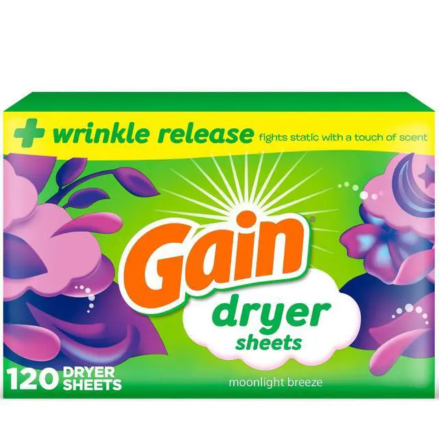 Alt view image 4 of 6 - Gain Dryer Sheets, Moonlight Breeze Scent, 120 Count