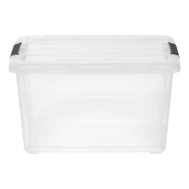 Alt view image 3 of 6 - IRIS 32 Qt. Plastic Storage Bin with Lid, Stackable Storage Containers, Tote