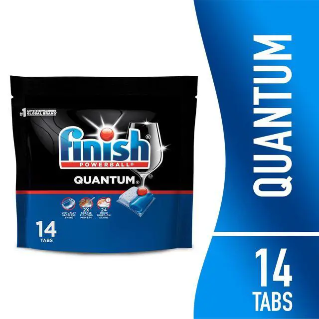 Alt view image 3 of 6 - Finish Quantum Dishwasher Pods, No Pre-Rinse Dishwasher Detergent Tabs Soap, Advanced Clean, 14 Count