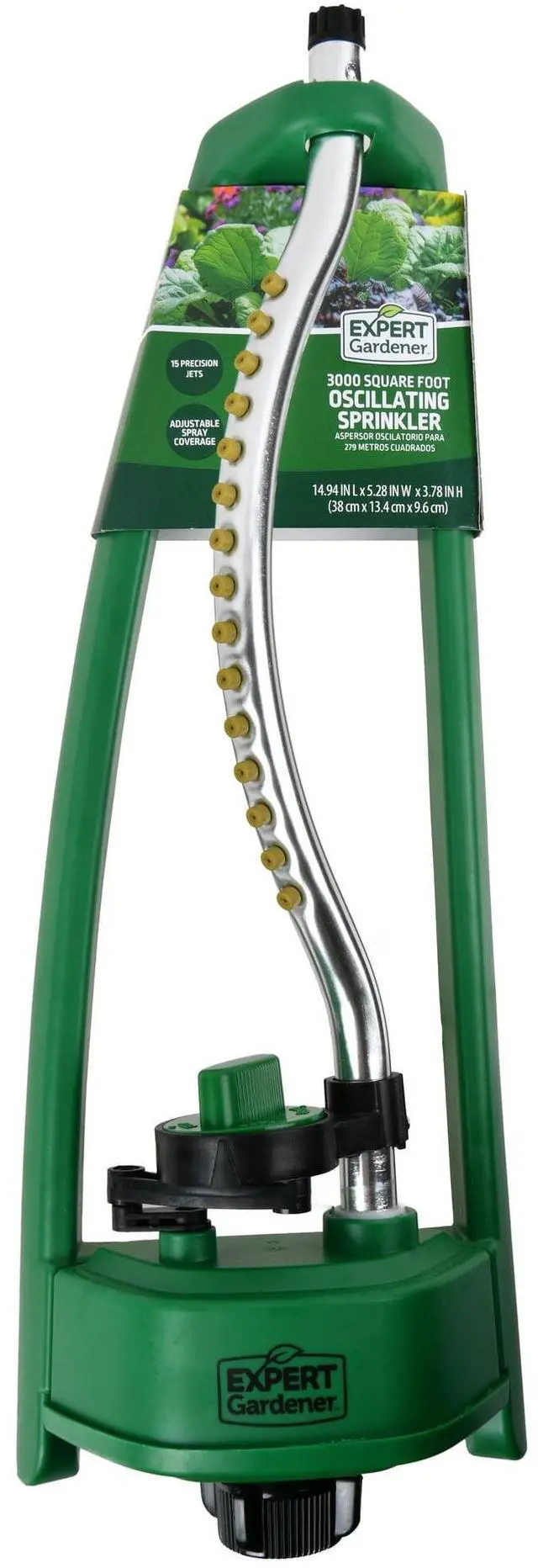Alt view image 4 of 7 - 3000 Sq Ft Coverage Oscillating Lawn Sprinkler, Expert Gardener Adjustable Yard Water Sprinkler