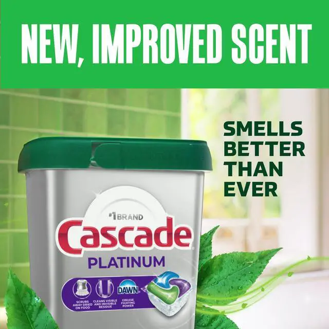 Alt view image 4 of 6 - Cascade Platinum Dishwasher Pods, Dishwasher Detergent, Dish Detergent Soap, Fresh, 12 Count
