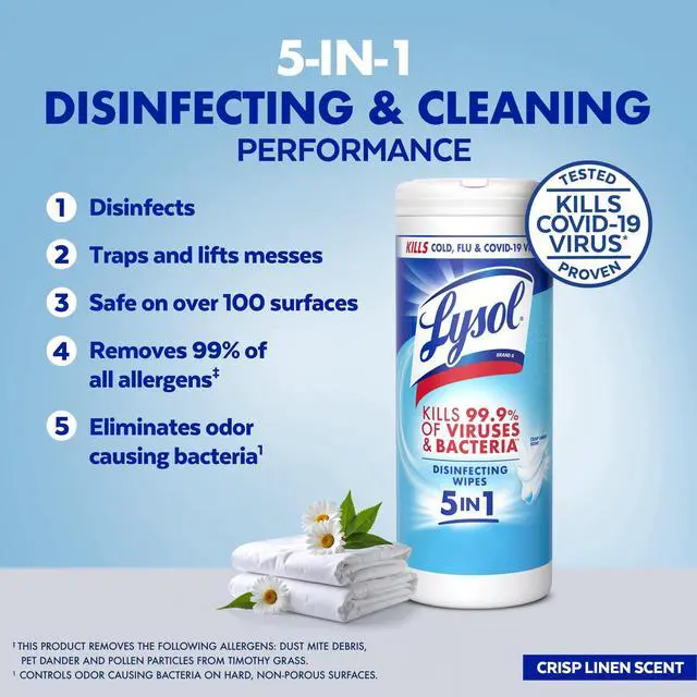 Alt view image 6 of 7 - Lysol Disinfecting Wipes, All Purpose Cleaner, Multi Surface Antibacterial Cleaning Wipes, Cleaning Supplies, Lemon + Mango & Hibiscus + Crisp Linen Scent, 35 Count Each (Pack of 3)