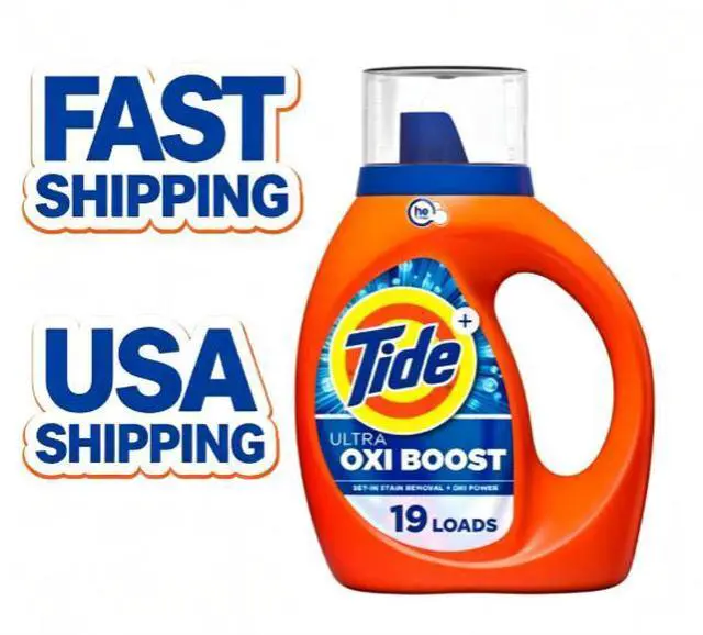 Main image of Tide Liquid Laundry Detergent with Ultra Oxi Boost, Advanced Stain Remover, 27 fl oz, 19 Loads, Deep Cleaning Washing Soap for Household Laundry