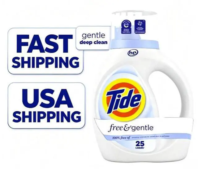 Main image of Tide Free & Gentle Liquid Laundry Detergent, Hypoallergenic Unscented Washing Soap for Sensitive Skin, 34 fl oz, 25 Loads
