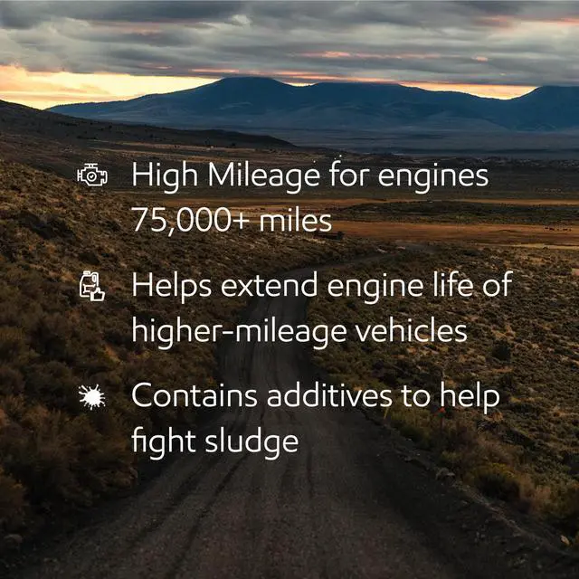 Alt view image 6 of 6 - Mobil 1 High Mileage Full Synthetic Motor Oil 10W40, 1 Quart, Advanced FullSynthetic Engine Oil for High Mileage Vehicles