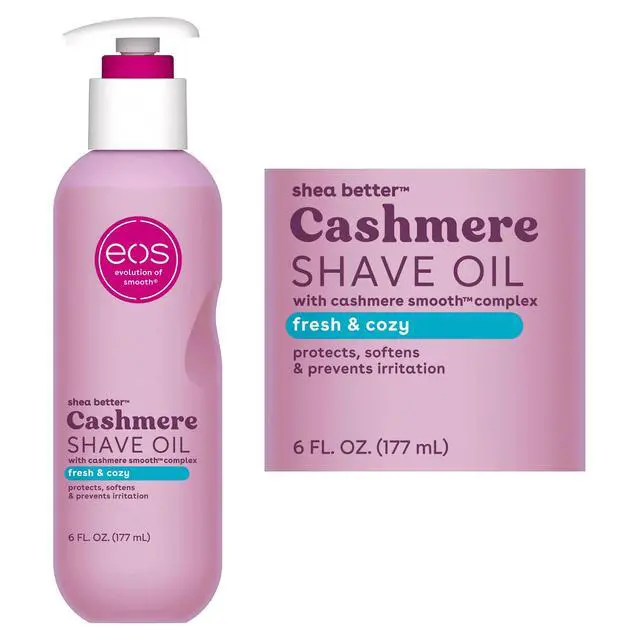Alt view image 5 of 6 - eos Cashmere Shave Oil for Smooth Skin, Fresh & Cozy Scent, 6 fl oz, Hydrating PreShave Oil for Men & Women, Moisturizing Shaving Treatment