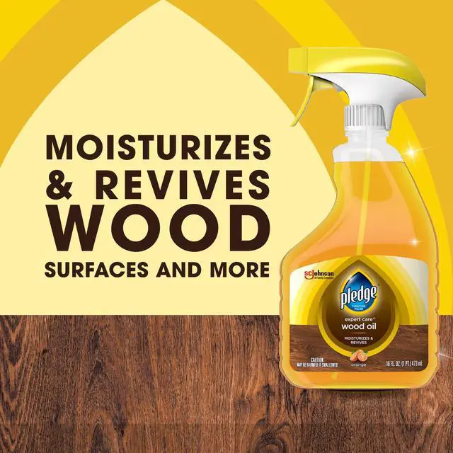 Alt view image 4 of 6 - Pledge Wood Oil Expert Care Trigger Spray, Moisturizes & Revives Sealed Wood Furniture, Orange Scent, 16 oz