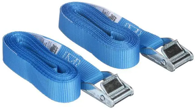 Main image of Hyper Tough 13 ft x 1 in Cam Buckle Lashing TieDown Straps, 200 Lbs Working Load Limit, HeavyDuty Nylon Cargo Straps, 2Pack