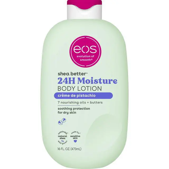Alt view image 5 of 5 - eos Shea Better 24Hour Moisture Body Lotion, Crème de Pistachio Scent, Soothing Moisturizer for Dry Skin, Lightweight NonGreasy Vegan Lotion, 16 fl oz