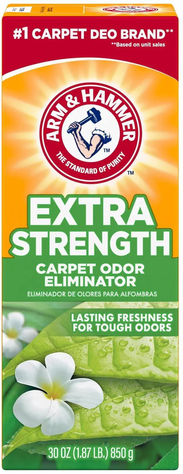 Alt view image 3 of 6 - (3 Pack) ARM & HAMMER Extra Strength Carpet Odor Eliminator Powder, Fresh Scent, 30 oz