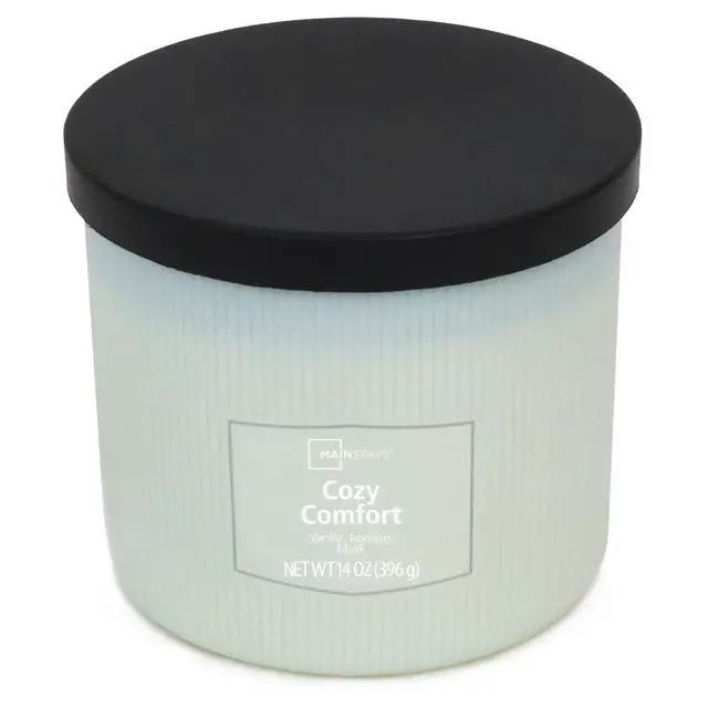 Alt view image 6 of 6 - Mainstays Cozy Comfort 3Wick Textured Wrapped Scented Candle, 14 oz