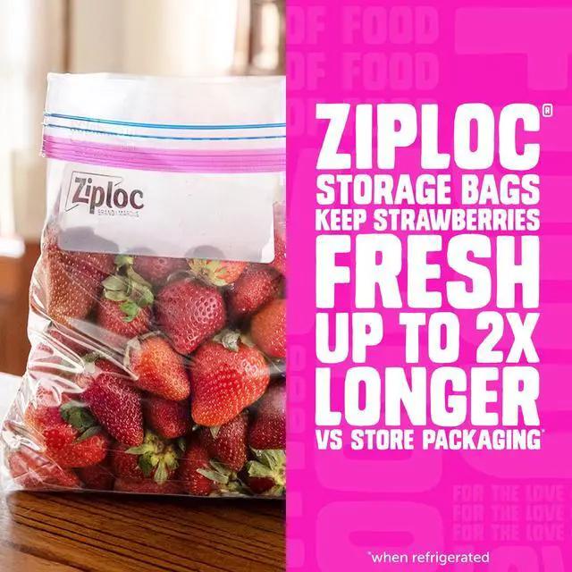 Alt view image 3 of 6 - 1. Ziploc GallonSize Food Storage Zipper Bags, Grip 'n Seal Technology, Reusable Plastic Bags for Food, Snacks & School Supplies, 40 Count