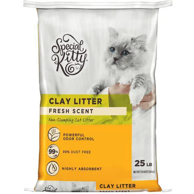 Alt view image 7 of 7 - Special Kitty NonClumping Clay Cat Litter, Fresh Scent, Odor Control, 25 lb Bag, 1Count