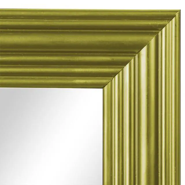 Alt view image 2 of 6 - Mainstays Gold Rectangle FullLength Wall / Door Mirror, 13.5" x 49.5", Hanging Body Mirror