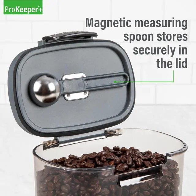 Alt view image 5 of 7 - ProKeeper+ Plastic Coffee Airtight Storage Container, BPAFree Food Canister for Pantry Organization & Coffee Storage