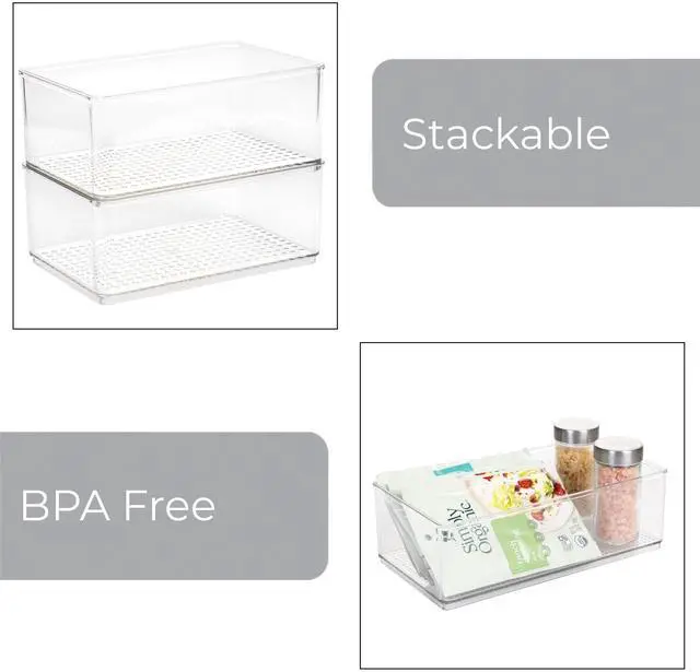 Alt view image 2 of 6 - Mainstays Large Clear Plastic Bathroom Organizer Bin