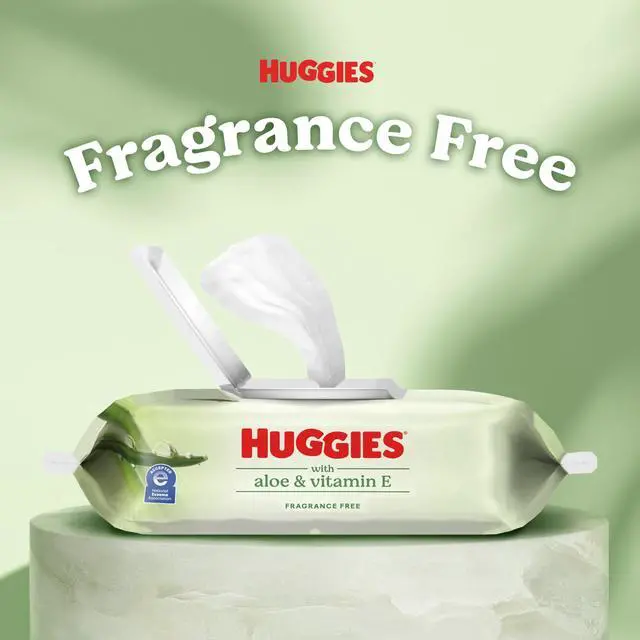 Alt view image 5 of 6 - Huggies Unscented Wipes with Aloe & Vitamin E, 1 Refill Pack, 176 Total Count