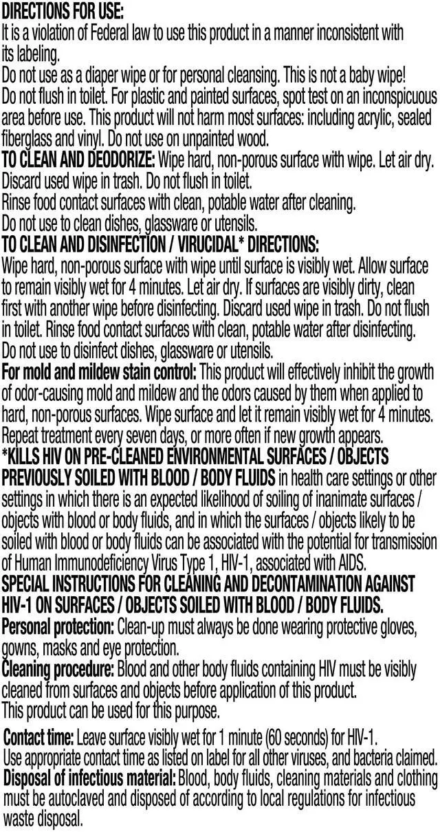 Alt view image 5 of 6 - Great Value Disinfecting Wipes Fresh Scent 75 Count