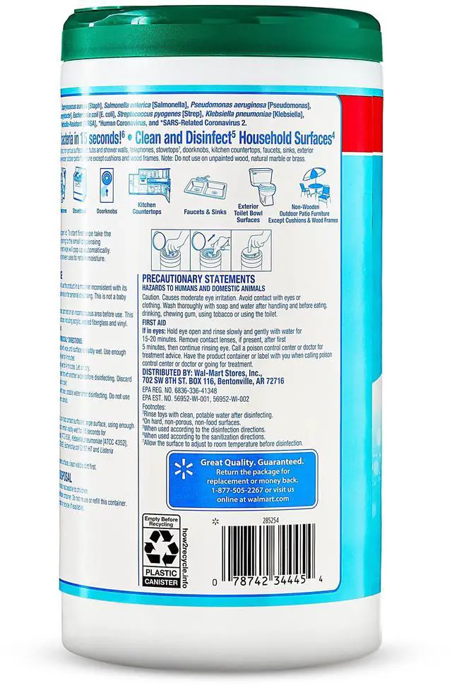 Alt view image 2 of 6 - Great Value Disinfecting Wipes Fresh Scent 75 Count