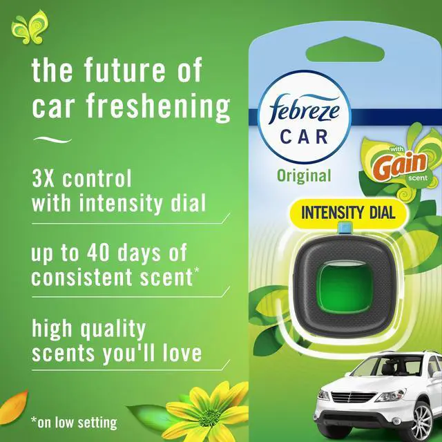 Alt view image 5 of 6 - Febreze Odor-Fighting Car Vent Clip Air Freshener, Gain Original, 3 Count