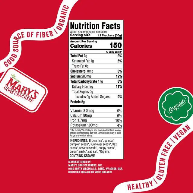 Alt view image 3 of 5 - Mary's Gone Crackers Super Seed Everything Crackers, Organic, Gluten Free, 4 oz