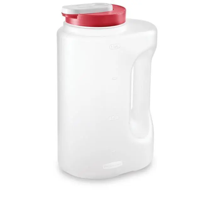 Alt view image 3 of 6 - Rubbermaid Mixermate Leak-Resistant Pitcher, Clear, Plastic, 3.8 Liter (1 Gallon)