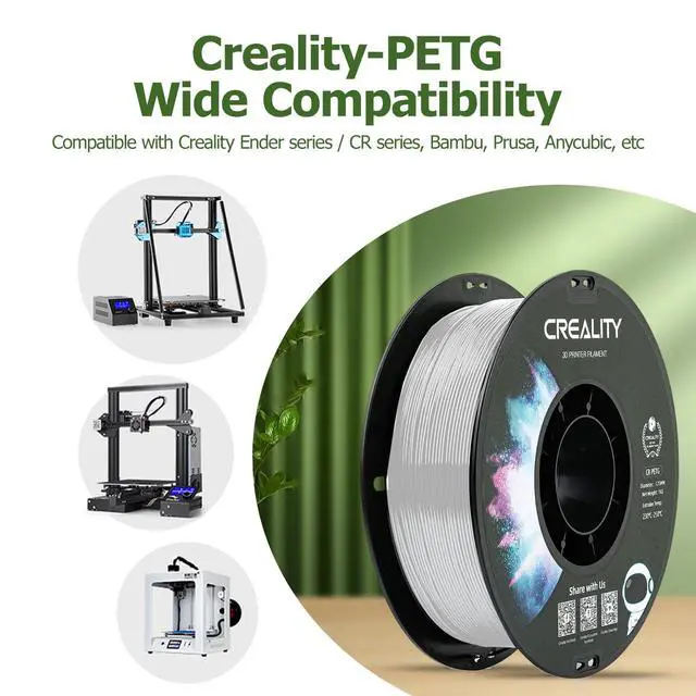 Alt view image 5 of 6 - CREALITY Official PETG 3D Printer Filament 1.75mm 1KG (2.2lbs) Transparent