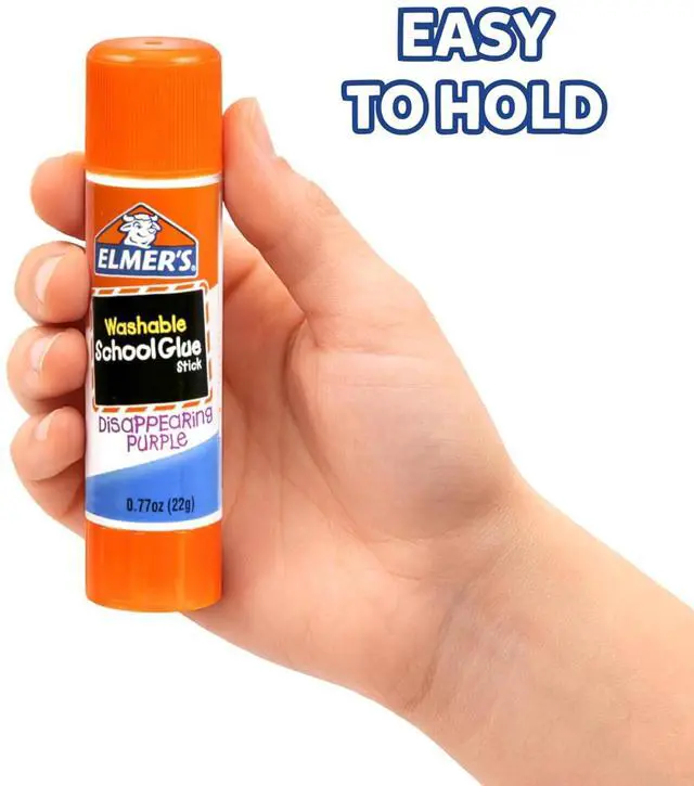 Alt view image 6 of 6 - Elmer's Disappearing Purple School Glue Sticks, 22 Grams, 3 Count, Washable, Poster, Vision Board, Back to School Supplies, #1 Teacher Brand