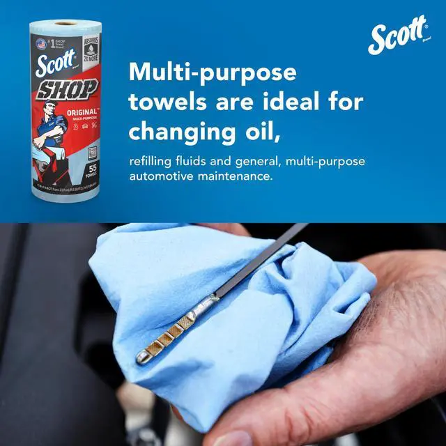 Alt view image 6 of 7 - Scott Shop Towels Original, 55 Towels per Roll, 30 Rolls per Case