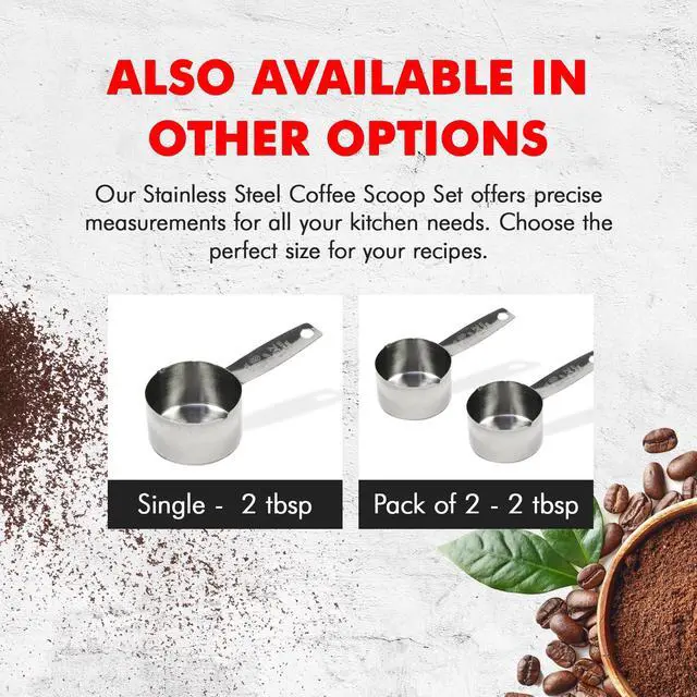 Alt view image 7 of 7 - Chef Craft Select Coffee Measurer, 4 Inch, 2 Tbsp, Stainless Steel