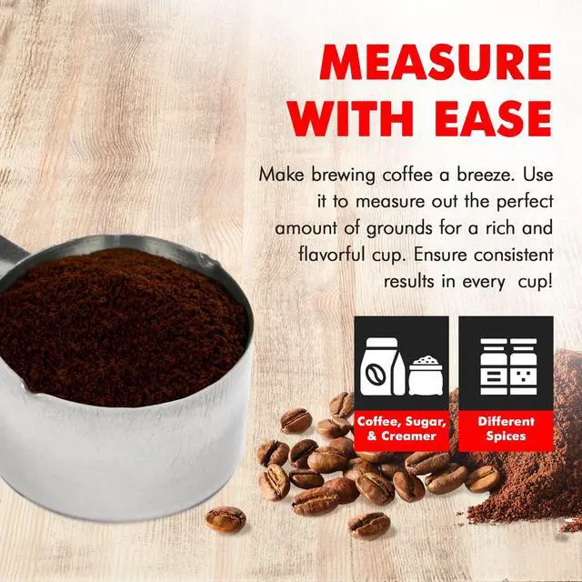 Alt view image 2 of 7 - Chef Craft Select Coffee Measurer, 4 Inch, 2 Tbsp, Stainless Steel