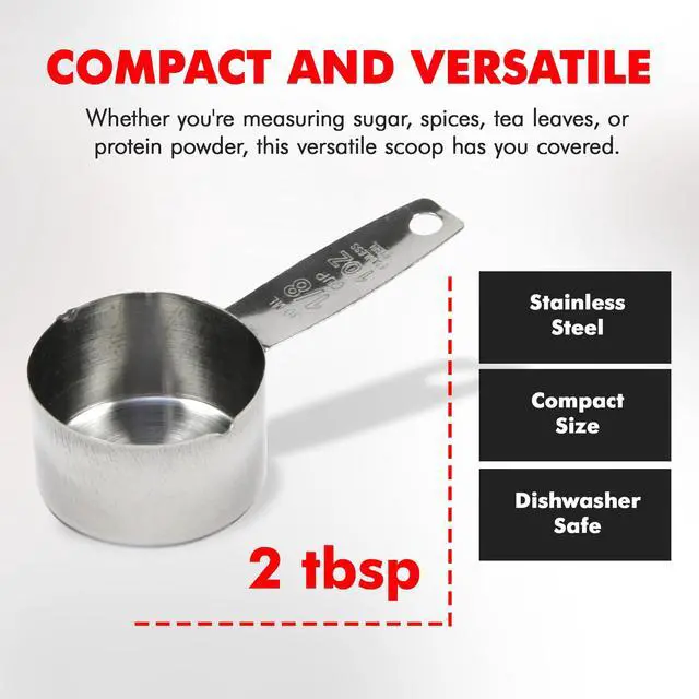 Alt view image 5 of 7 - Chef Craft Select Coffee Measurer, 4 Inch, 2 Tbsp, Stainless Steel