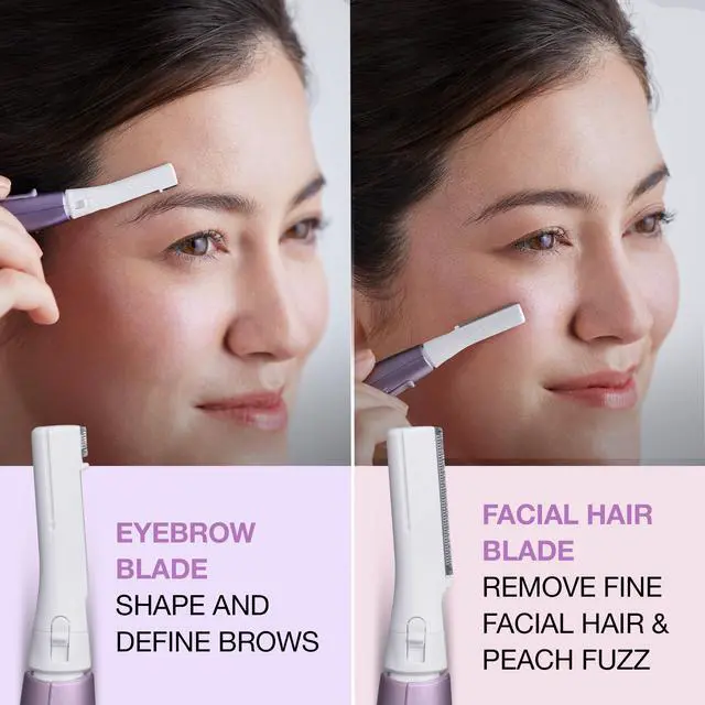 Alt view image 6 of 7 - Panasonic ES-WF71-V Women's Eyebrow & Facial Hair Trimmer, Gentle Face Shaver for Peach Fuzz, Brows & Upper Lip, Flexible Head, Compact Battery-Operated