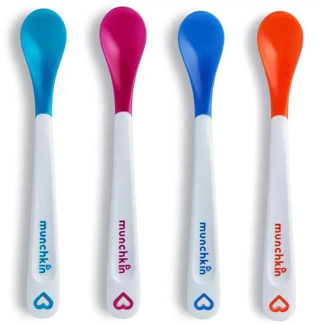 Main image of Munchkin White Hot Safety Baby Spoons, BPA Free, 4 Pack, Polypropylene