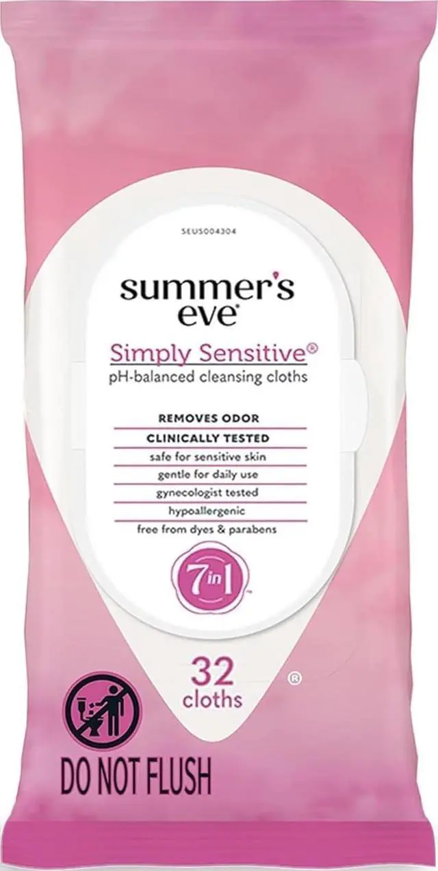 Main image of Summer's Eve Gentle Feminine Wipes Simply Sensitive 32 Count
