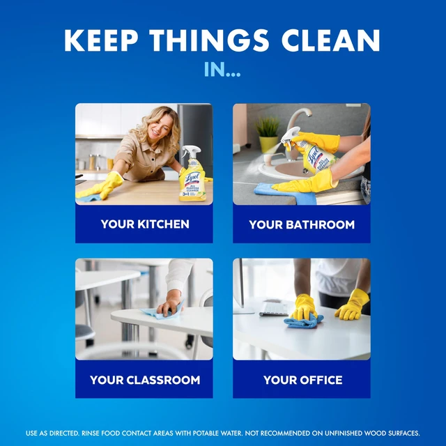 Alt view image 4 of 6 - Lysol All Purpose Cleaner Spray, Disinfectant, Lemon, 32oz