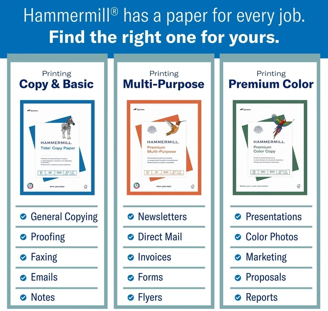 Alt view image 3 of 5 - Hammermill Tidal Copy Paper 20 lb 92 Bright White 8.5" x 11" 500 Sheets