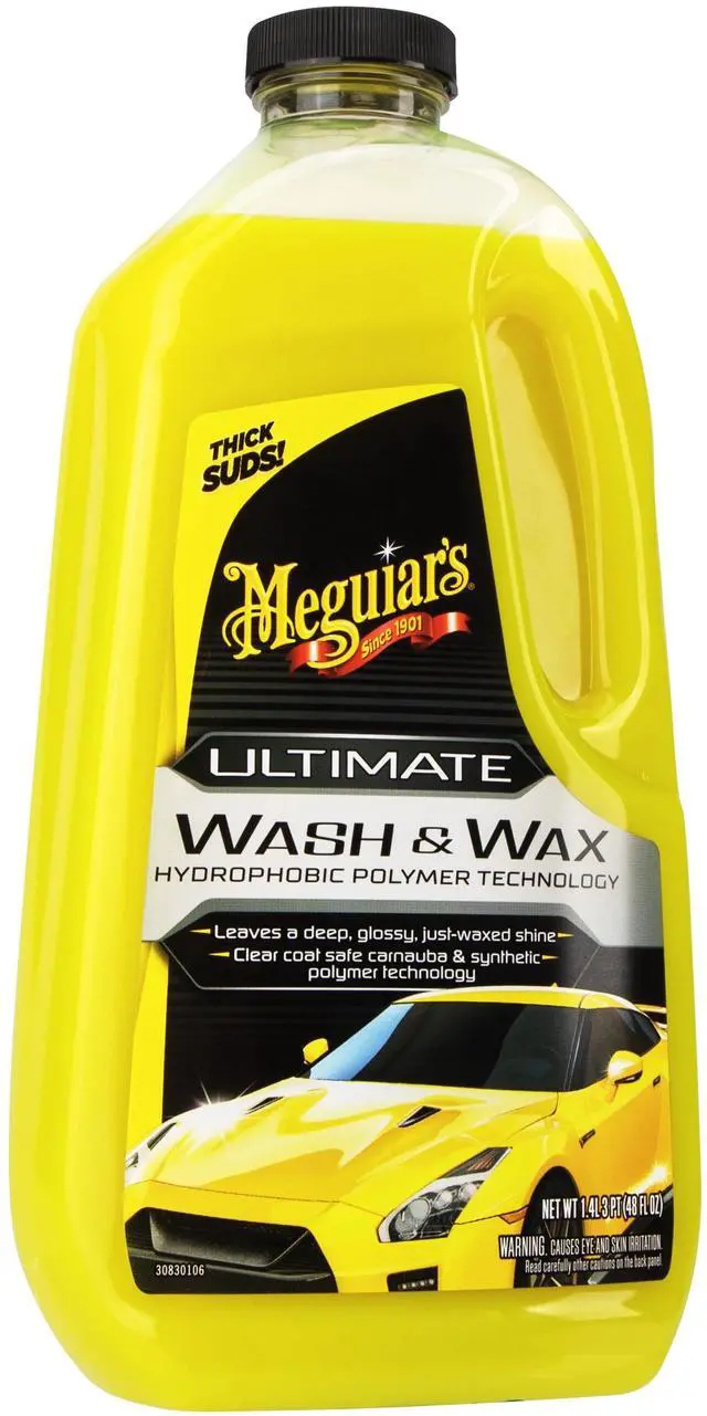 Main image of Meguiars Ultimate Car Wash and Wax, 48 fl oz, Hybrid Glossy Shine and Protection.