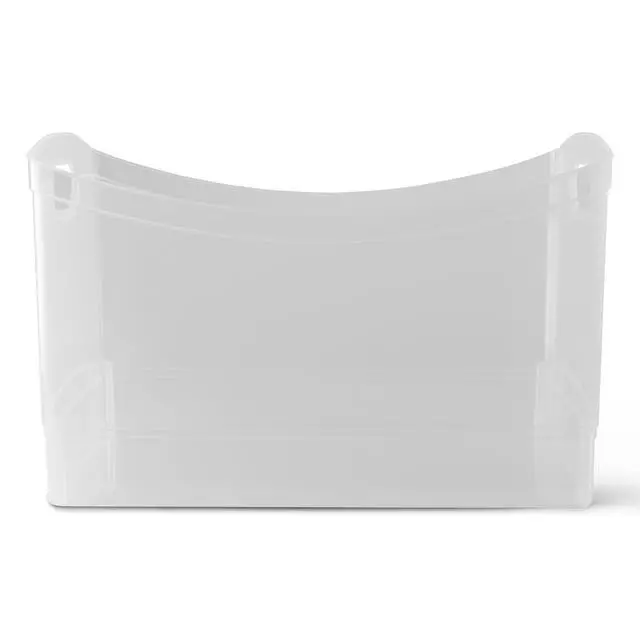Alt view image 4 of 6 - Mainstays Clear Plastic Utility Storage Organizer Bin with Built-In Handles, 15 in x 10 in x 9.5 in