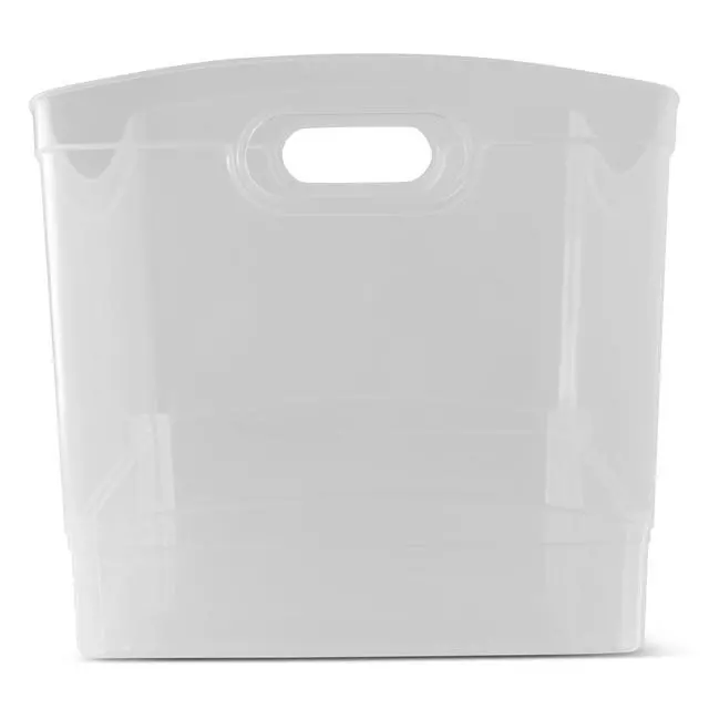 Alt view image 3 of 6 - Mainstays Clear Plastic Utility Storage Organizer Bin with Built-In Handles, 15 in x 10 in x 9.5 in