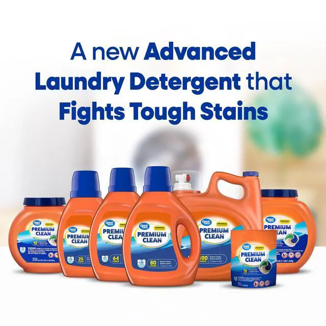 Alt view image 6 of 6 - Great Value Premium Clean Original Laundry Detergent, 25 Loads, 34 fl oz