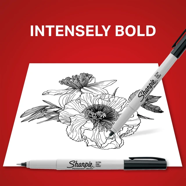 Alt view image 2 of 6 - Sharpie Retractable Permanent Markers, Ultra Fine Tip, 2 Count