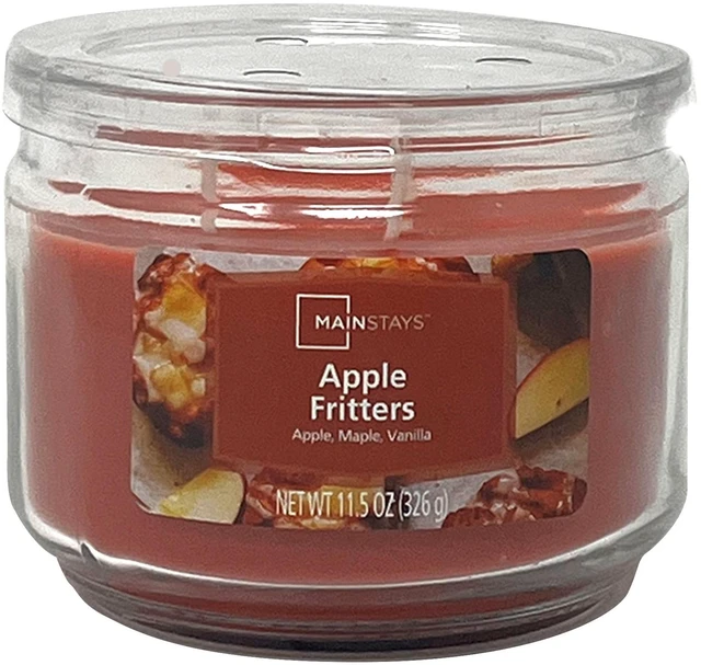 Main image of Mainstays 3-Wick Glass Jar Candle, Apple Fritter, 11.5 oz