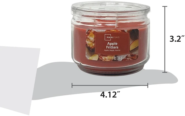 Alt view image 2 of 6 - Mainstays 3-Wick Glass Jar Candle, Apple Fritter, 11.5 oz