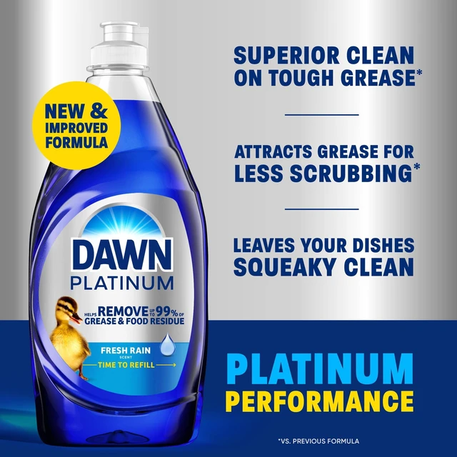Alt view image 5 of 6 - Dawn Platinum Dish Soap Bleach Alternative, Clean Lemon, 24oz