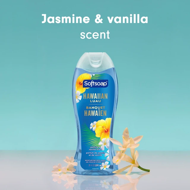 Alt view image 4 of 5 - Softsoap Moisturizing Body Wash Hawaiian Luau, pH Balanced, Jasmine and Vanilla Scent, 20 fl oz