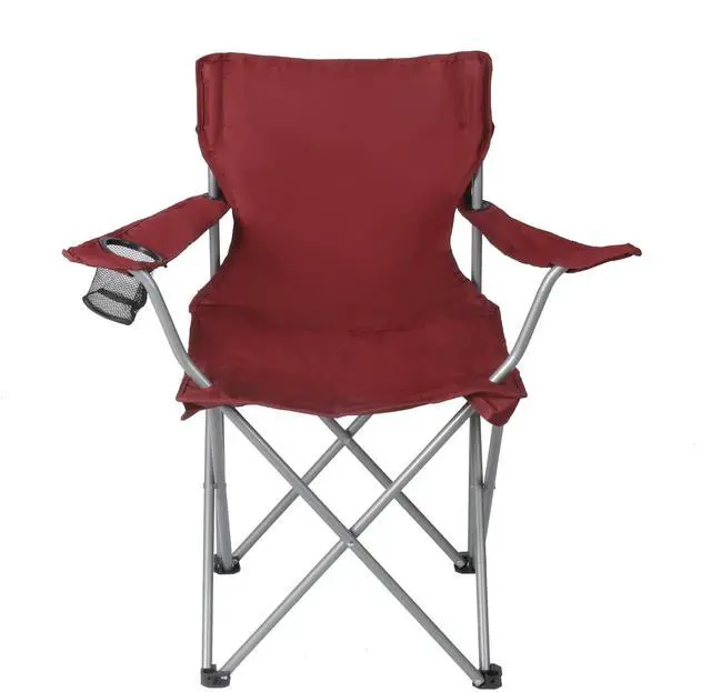 Main image of Ozark Trail Quad Folding Camp Chair with Cup Holder, Red